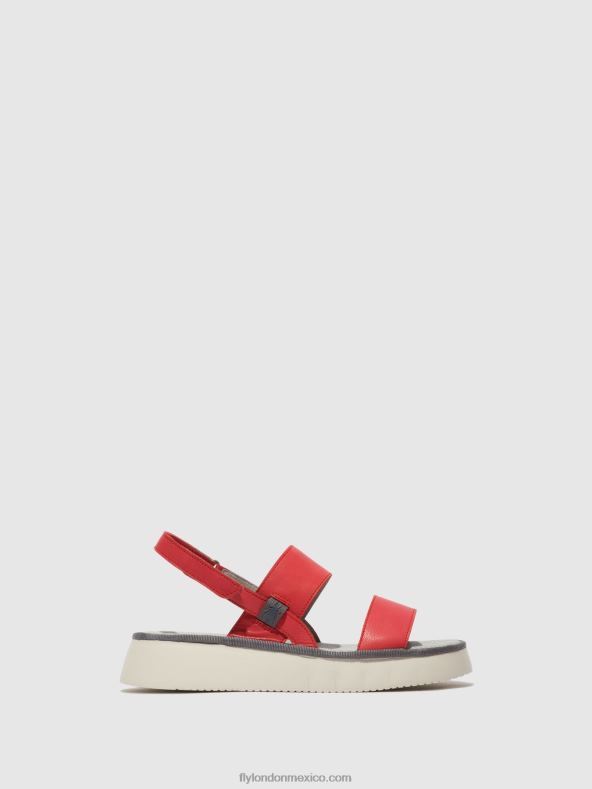frambuesa 2LT8B462 sandalias destalonadas cura318 Fly London mujer