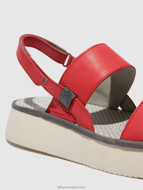 frambuesa 2LT8B462 sandalias destalonadas cura318 Fly London mujer