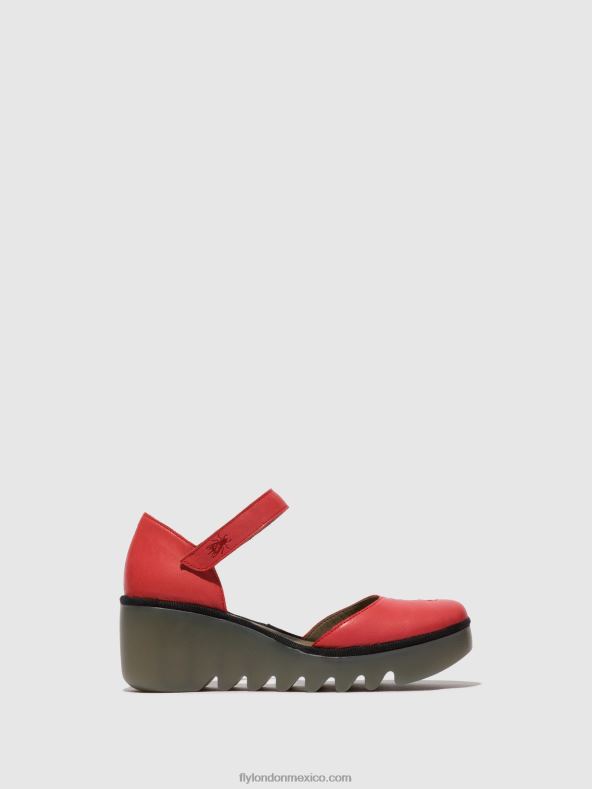 frambuesa 2LT8B513 sandalias con tira al tobillo biso305 Fly London mujer