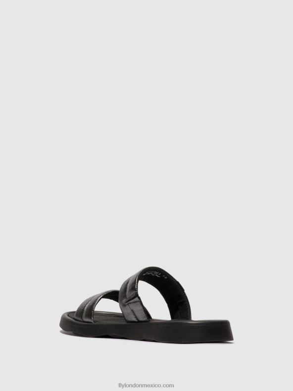 grafito 2LT8B474 sandalias planas toha942 Fly London mujer