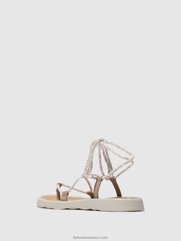 hormigón (blanquecino) 2LT8B552 sandalias con cordones tace874 Fly London mujer