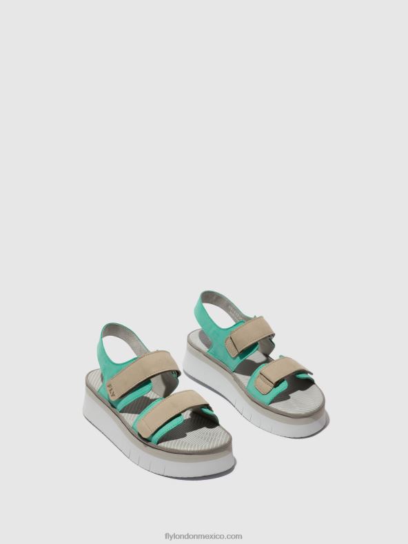 menta/nube 2LT8B578 sandalias destalonadas cori377 Fly London mujer