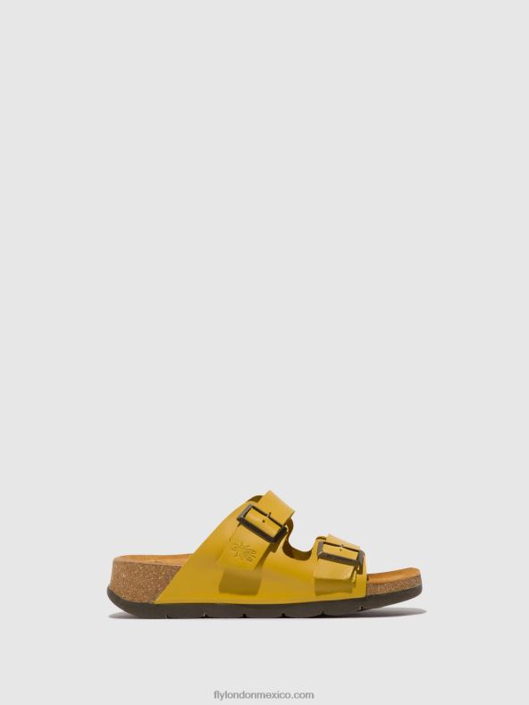mostaza 2LT8B501 sandalias hebilla caja721 Fly London mujer