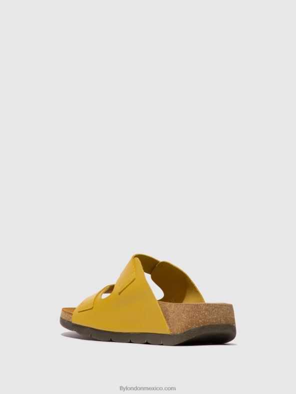 mostaza 2LT8B501 sandalias hebilla caja721 Fly London mujer