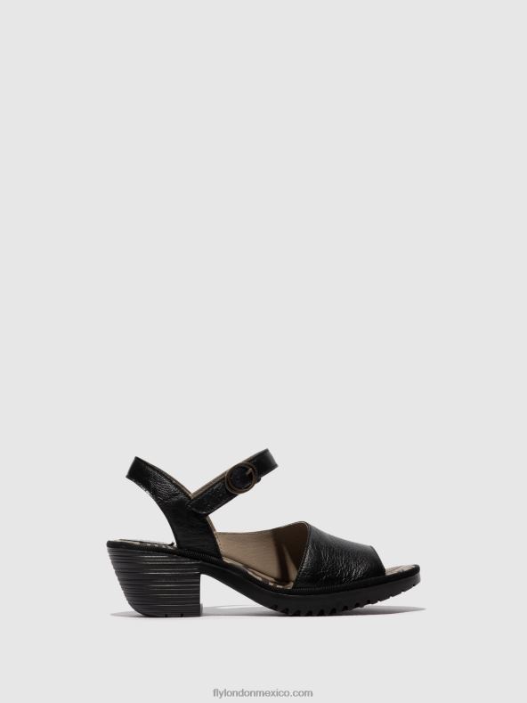 negro 2LT8B453 sandalias destalonadas wely439 Fly London mujer