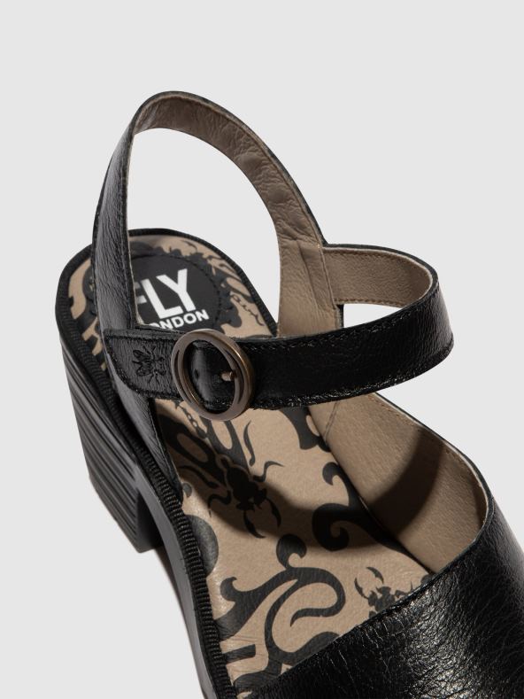 negro 2LT8B453 sandalias destalonadas wely439 Fly London mujer