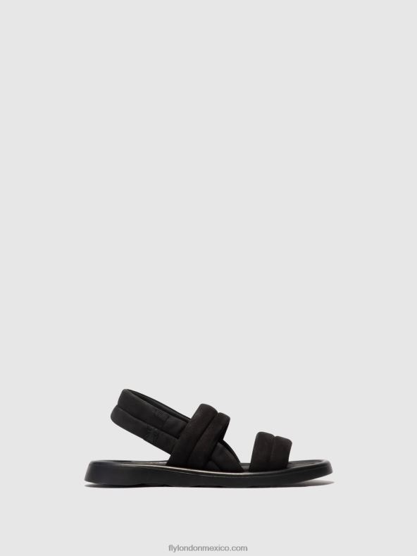 negro 2LT8B457 sandalias destalonadas tofy941 Fly London mujer