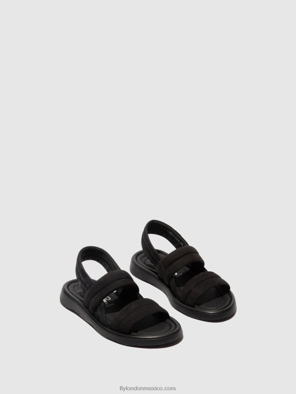 negro 2LT8B457 sandalias destalonadas tofy941 Fly London mujer