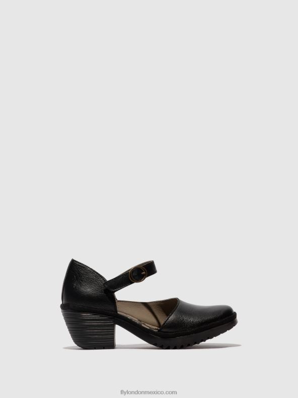 negro 2LT8B493 sandalias hebilla wifo440 Fly London mujer