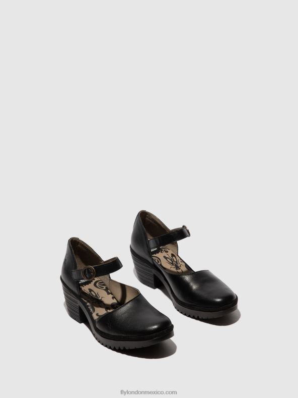 negro 2LT8B493 sandalias hebilla wifo440 Fly London mujer