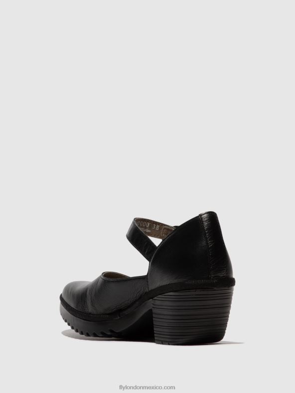 negro 2LT8B493 sandalias hebilla wifo440 Fly London mujer