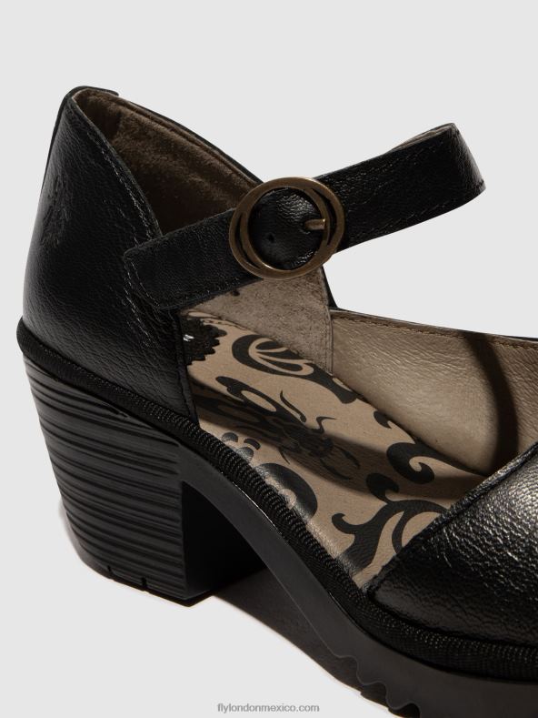 negro 2LT8B493 sandalias hebilla wifo440 Fly London mujer