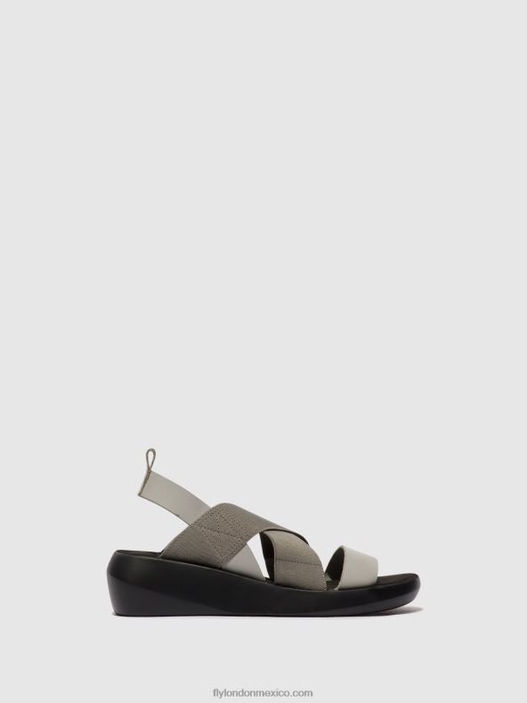 nube 2LT8B491 sandalias cruzadas baji848 Fly London mujer