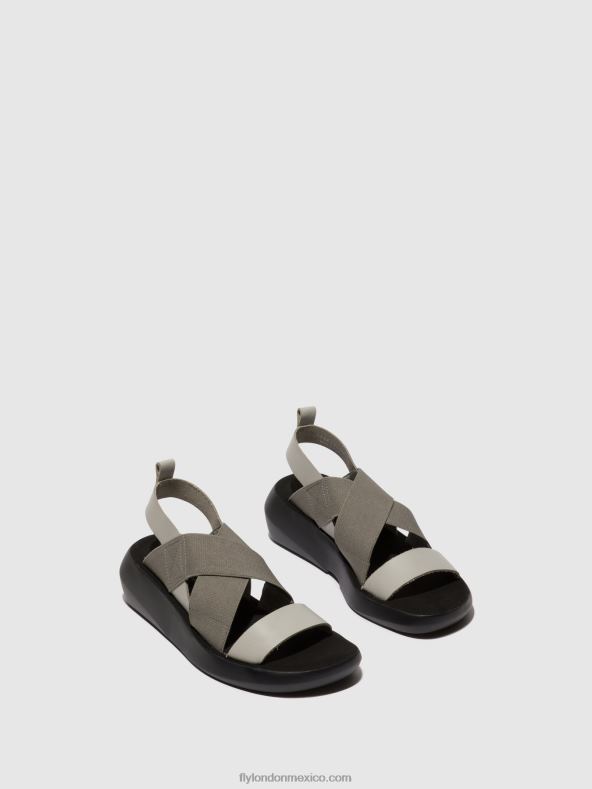 nube 2LT8B491 sandalias cruzadas baji848 Fly London mujer