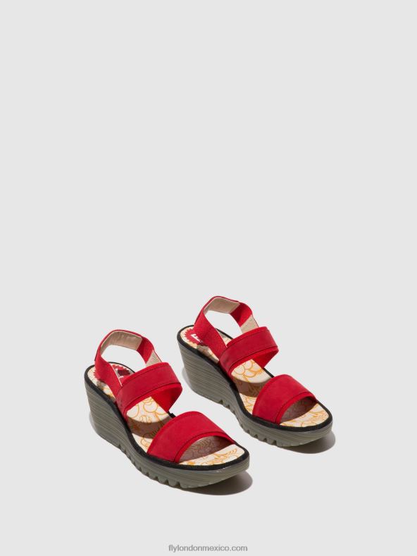 pintalabios rojo 2LT8B436 sandalias destalonadas yaco416 Fly London mujer