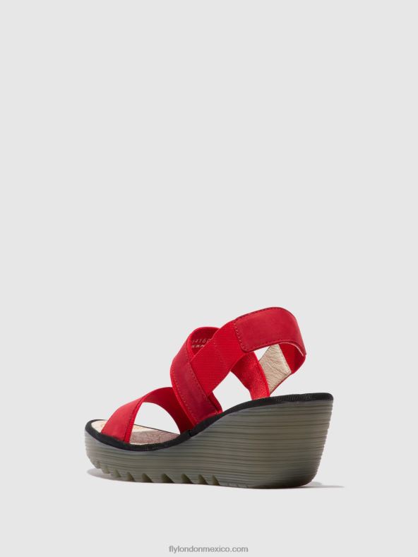 pintalabios rojo 2LT8B436 sandalias destalonadas yaco416 Fly London mujer