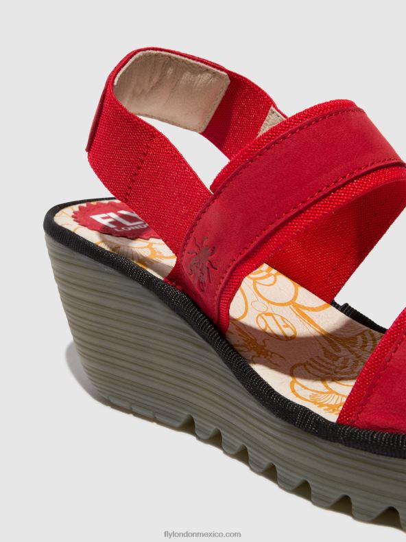pintalabios rojo 2LT8B436 sandalias destalonadas yaco416 Fly London mujer