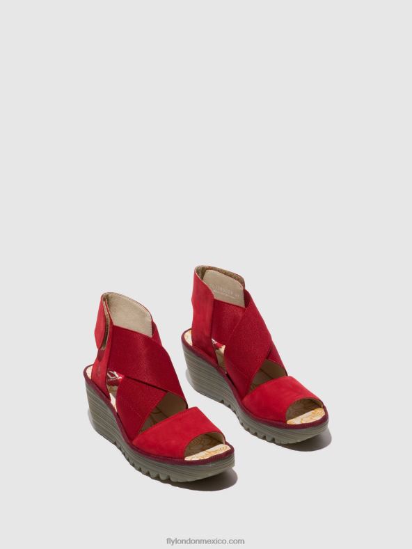 pintalabios rojo 2LT8B486 sandalias cruzadas yuba385 Fly London mujer