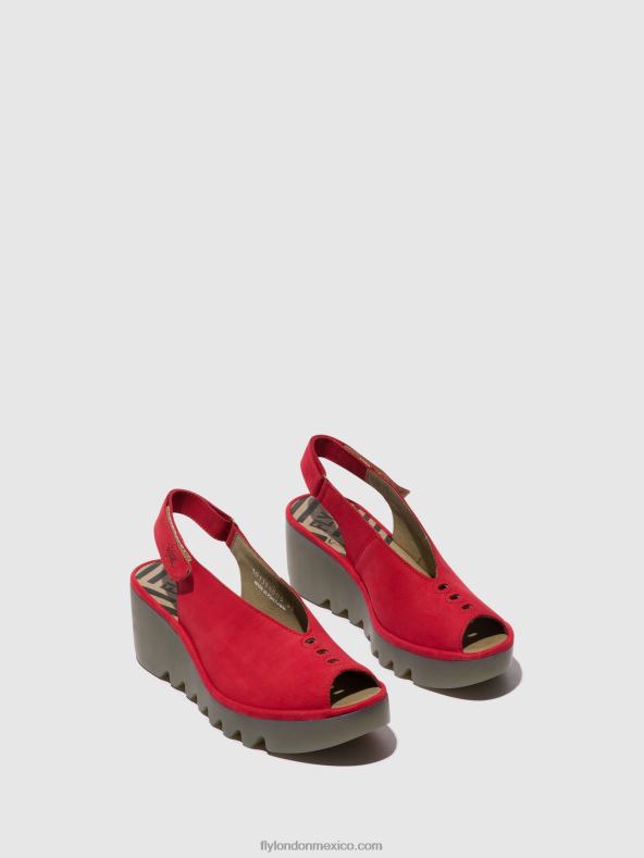 pintalabios rojo 2LT8B580 sandalias destalonadas baye386 Fly London mujer