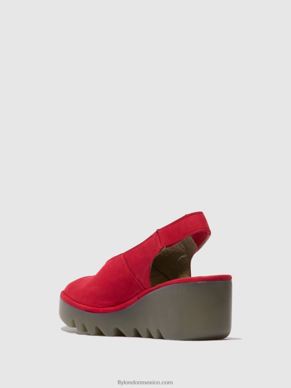 pintalabios rojo 2LT8B580 sandalias destalonadas baye386 Fly London mujer