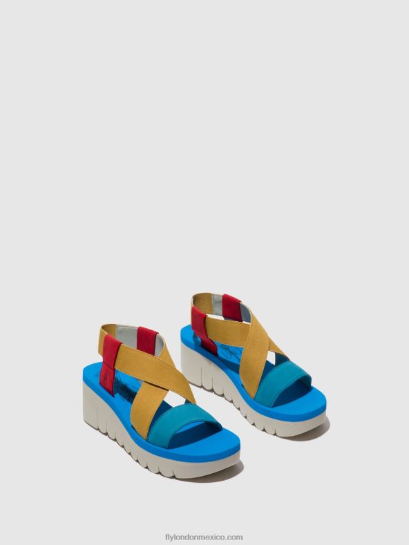 pintalabios rojo/amarillo/azul 2LT8B448 sandalias destalonadas yabi922 Fly London mujer