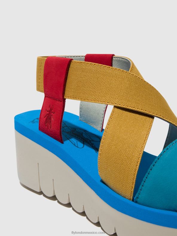 pintalabios rojo/amarillo/azul 2LT8B448 sandalias destalonadas yabi922 Fly London mujer