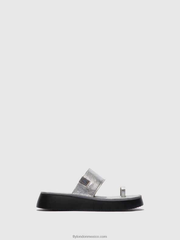 plata 2LT8B601 sandalias con tiras chev316 Fly London mujer