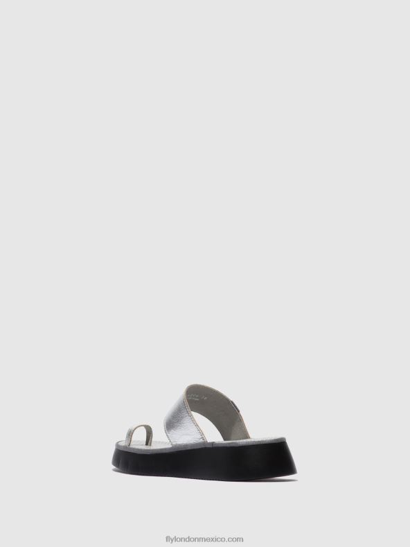 plata 2LT8B601 sandalias con tiras chev316 Fly London mujer