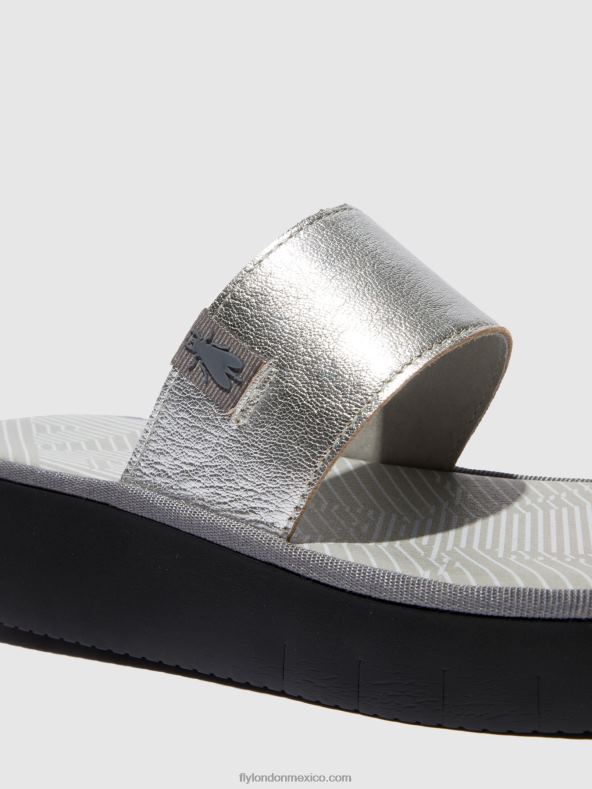plata 2LT8B601 sandalias con tiras chev316 Fly London mujer