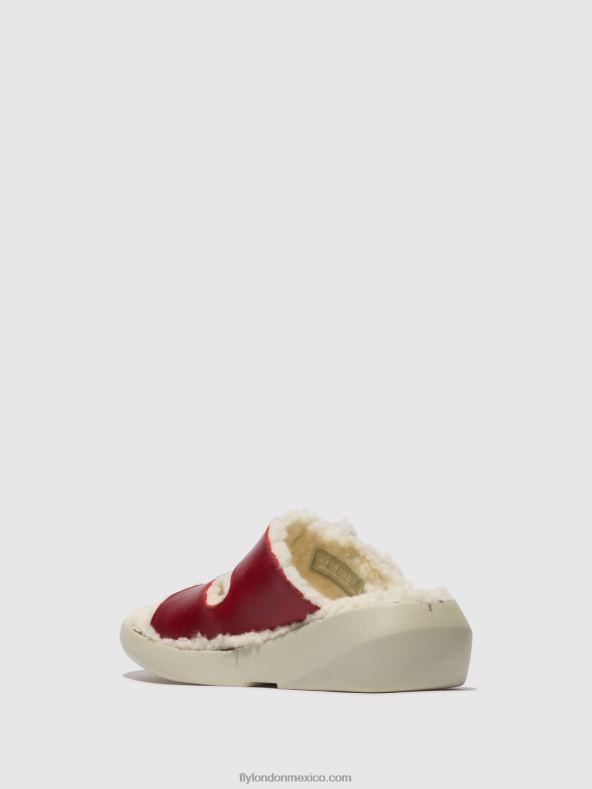 rojo 2LT8B516 sandalias slip-on buga902 Fly London mujer