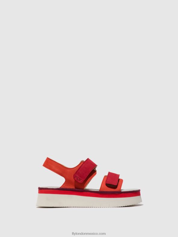 rojo diablo/rojo pintalabios 2LT8B577 sandalias destalonadas cori377 Fly London mujer