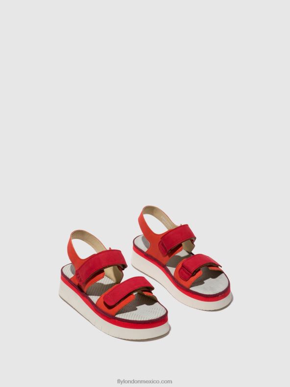 rojo diablo/rojo pintalabios 2LT8B577 sandalias destalonadas cori377 Fly London mujer