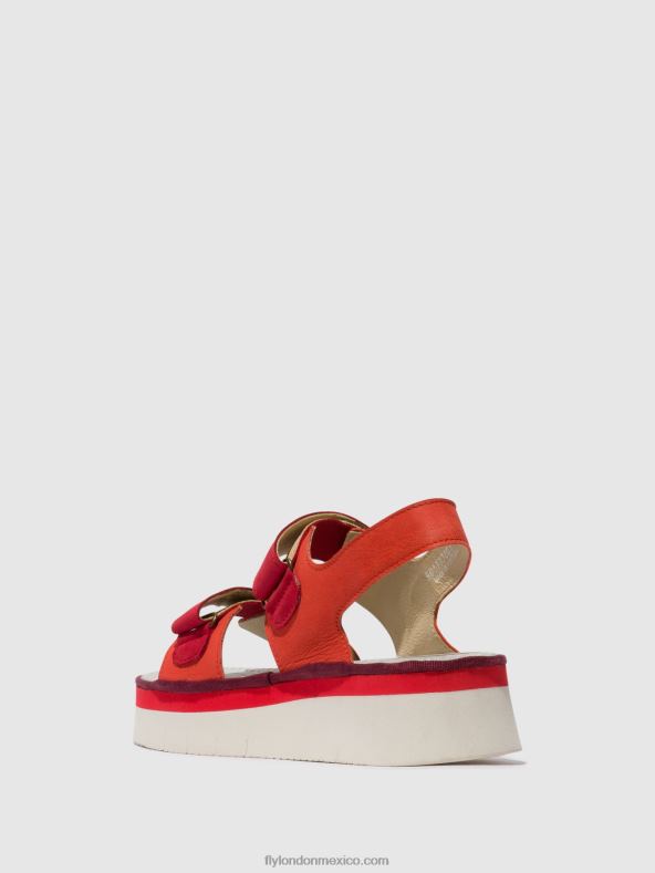 rojo diablo/rojo pintalabios 2LT8B577 sandalias destalonadas cori377 Fly London mujer