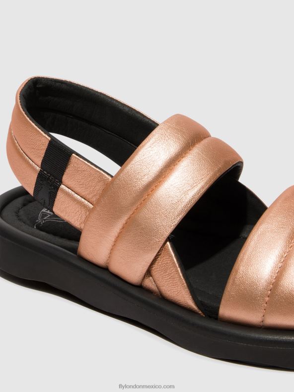rubor dorado 2LT8B458 sandalias destalonadas tofy941 Fly London mujer