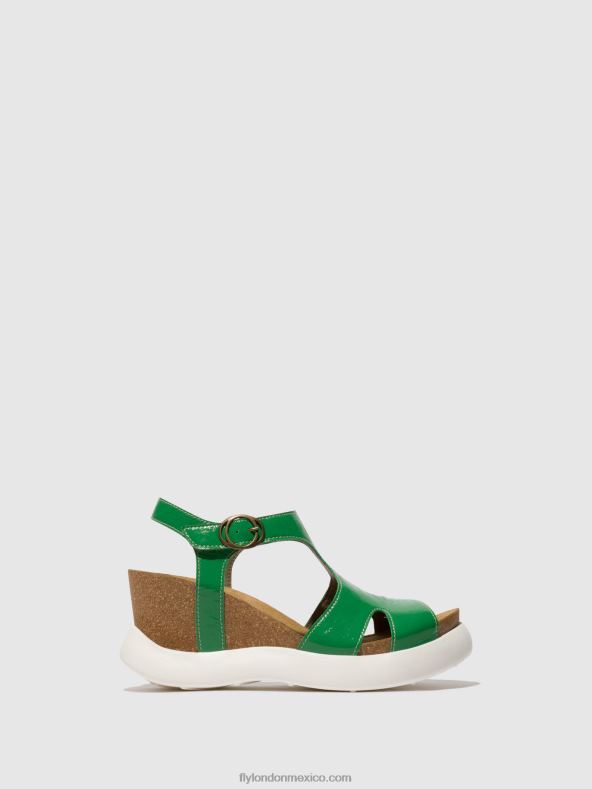 verde 2LT8B502 sandalias hebilla gova962 Fly London mujer