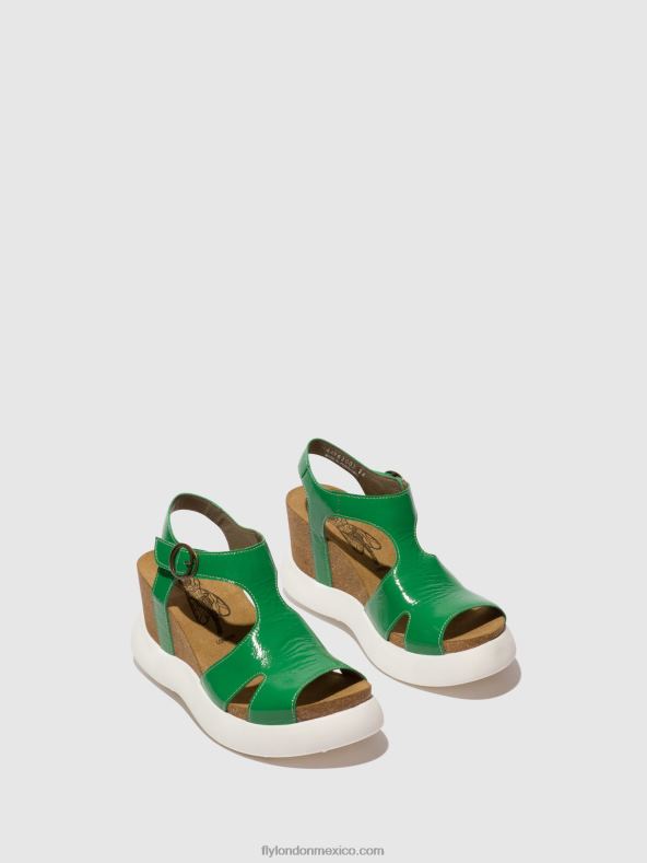 verde 2LT8B502 sandalias hebilla gova962 Fly London mujer
