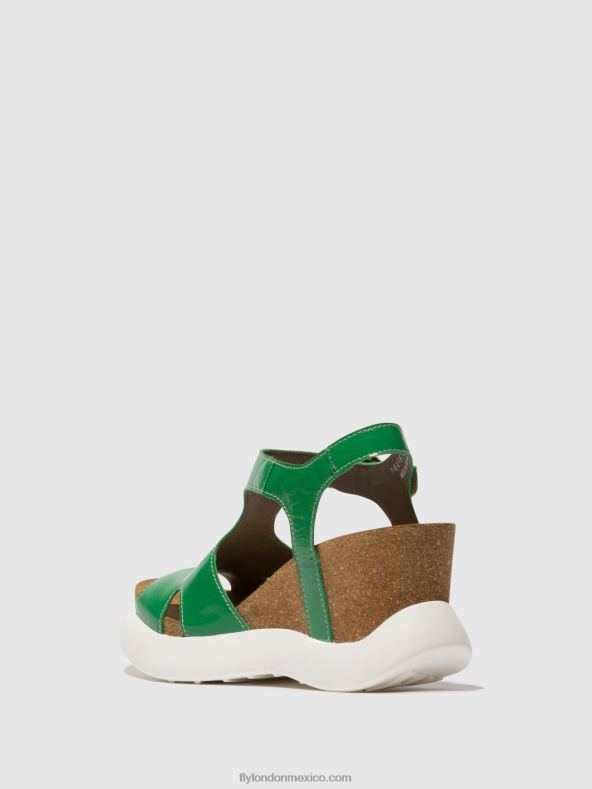 verde 2LT8B502 sandalias hebilla gova962 Fly London mujer