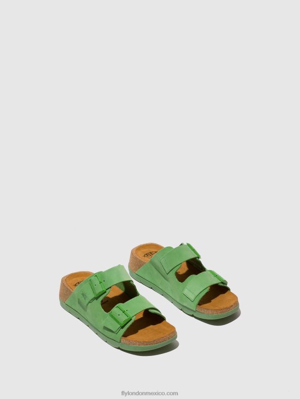 verde lima 2LT8B527 sandalias hebilla caja721 Fly London mujer