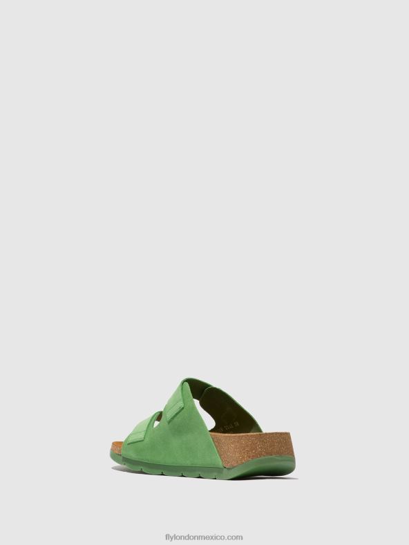 verde lima 2LT8B527 sandalias hebilla caja721 Fly London mujer