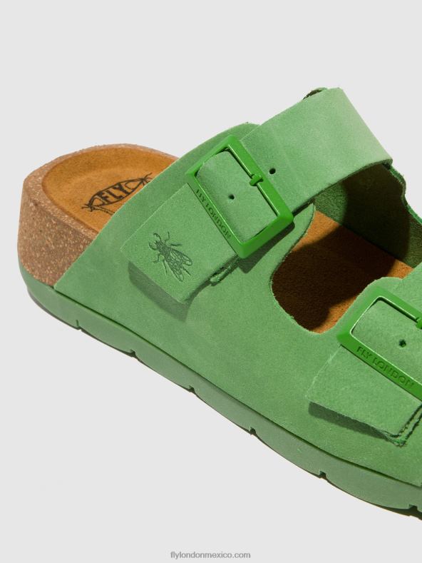 verde lima 2LT8B527 sandalias hebilla caja721 Fly London mujer