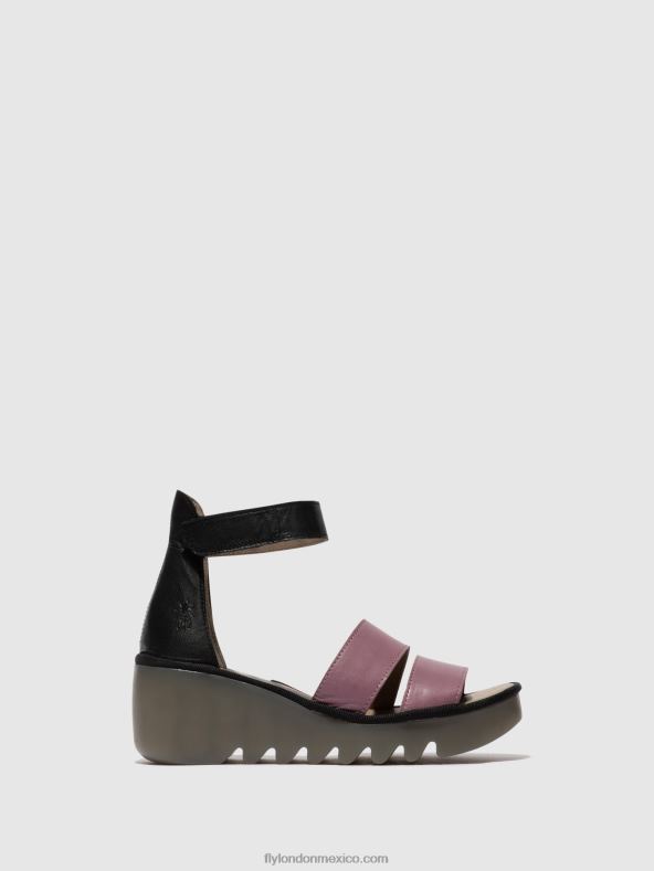 violeta/negro 2LT8B389 sandalias tiras bono290 Fly London mujer