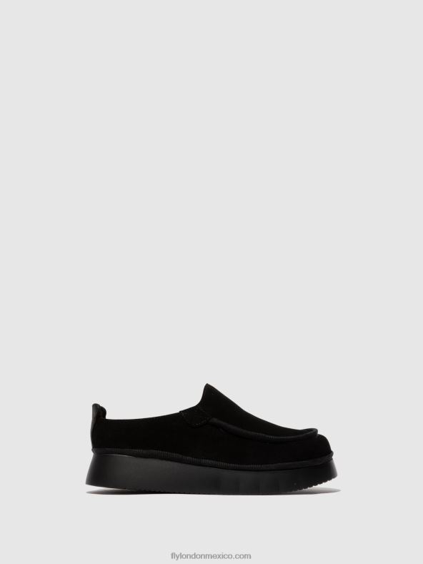 negro 2LT8B693 zapatos cerrados ceze361 Fly London mujer