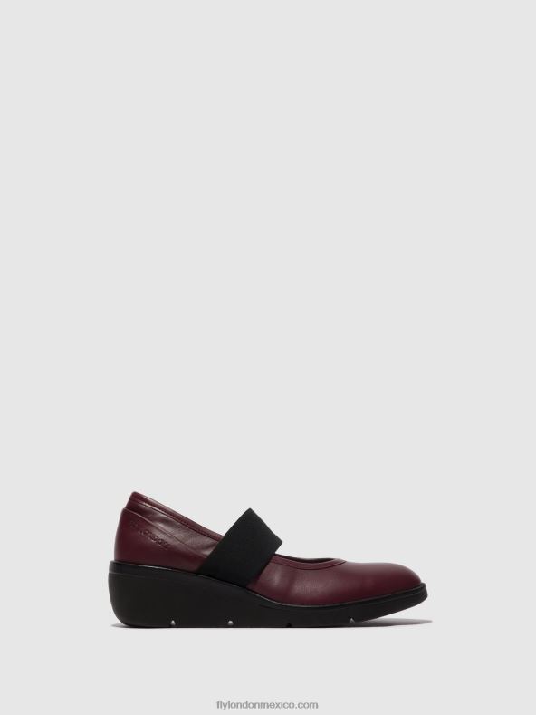 Burdeos 2LT8B686 zapatos elásticos nara547 Fly London mujer