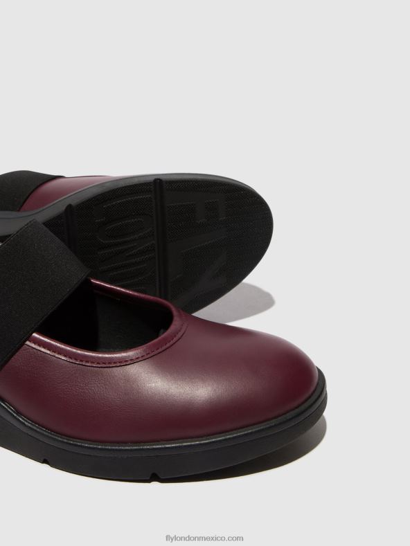 Burdeos 2LT8B686 zapatos elásticos nara547 Fly London mujer