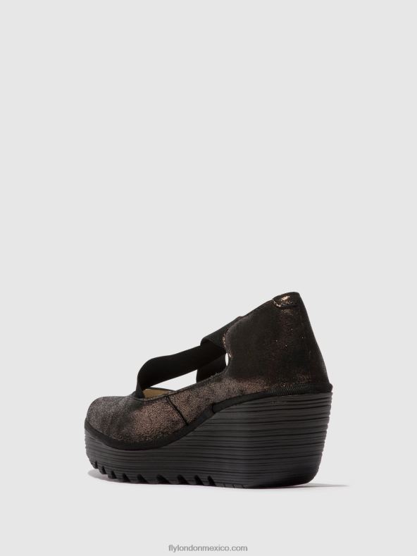 grafito 2LT8B685 zapatos elasticos yoly402 Fly London mujer