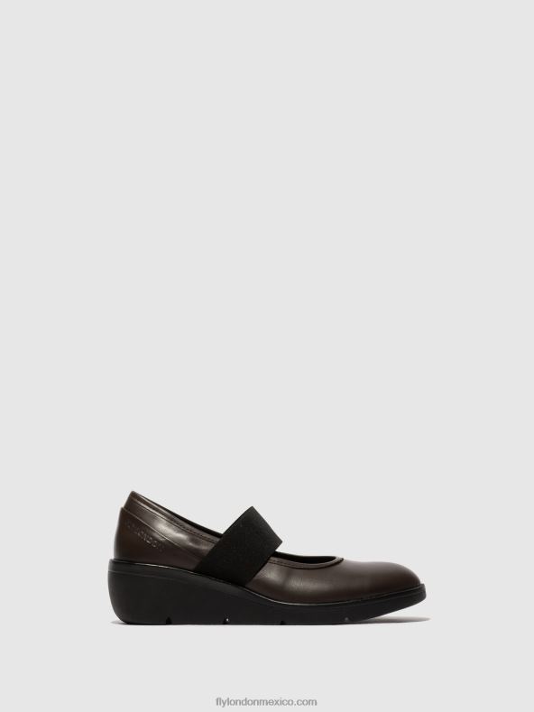 marrón 2LT8B687 zapatos elásticos nara547 Fly London mujer