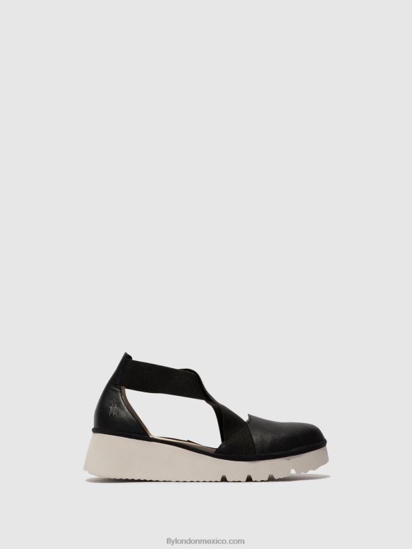negro 2LT8B661 zapatos elasticos pacy415 Fly London mujer