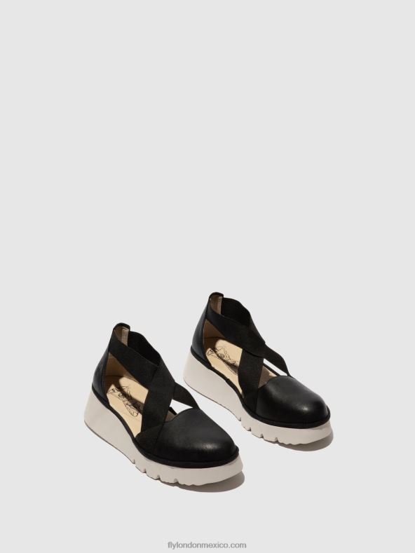 negro 2LT8B661 zapatos elasticos pacy415 Fly London mujer