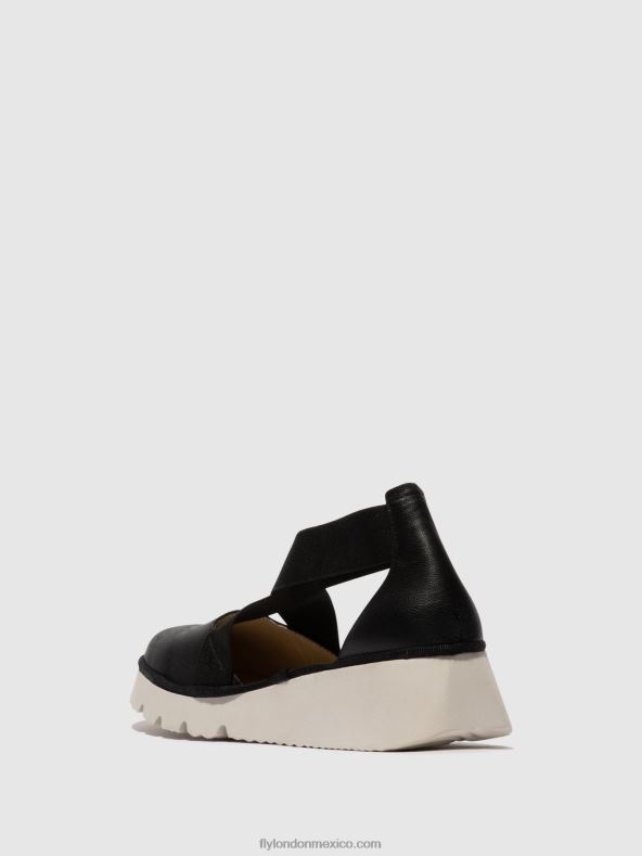 negro 2LT8B661 zapatos elasticos pacy415 Fly London mujer