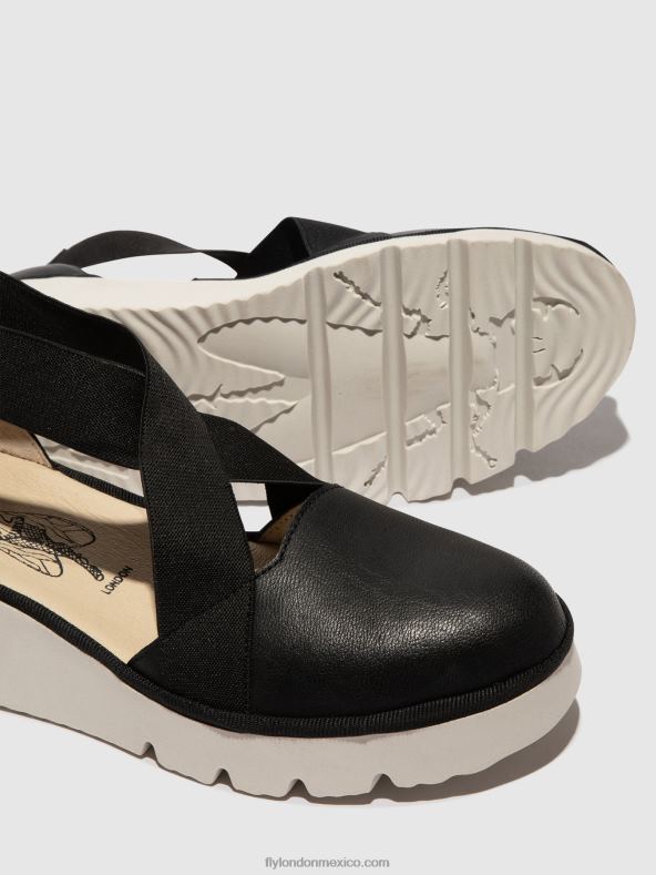 negro 2LT8B661 zapatos elasticos pacy415 Fly London mujer